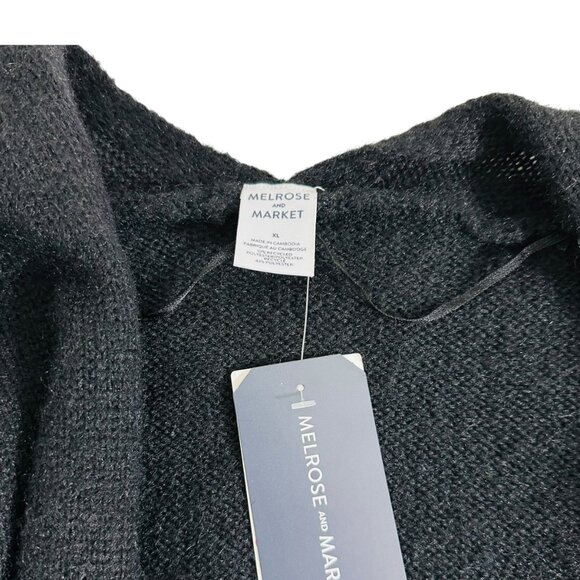 Melrose and Market Women's Size XL Open Front Black Cardigan Sweater NEW - Picture 4 of 5
